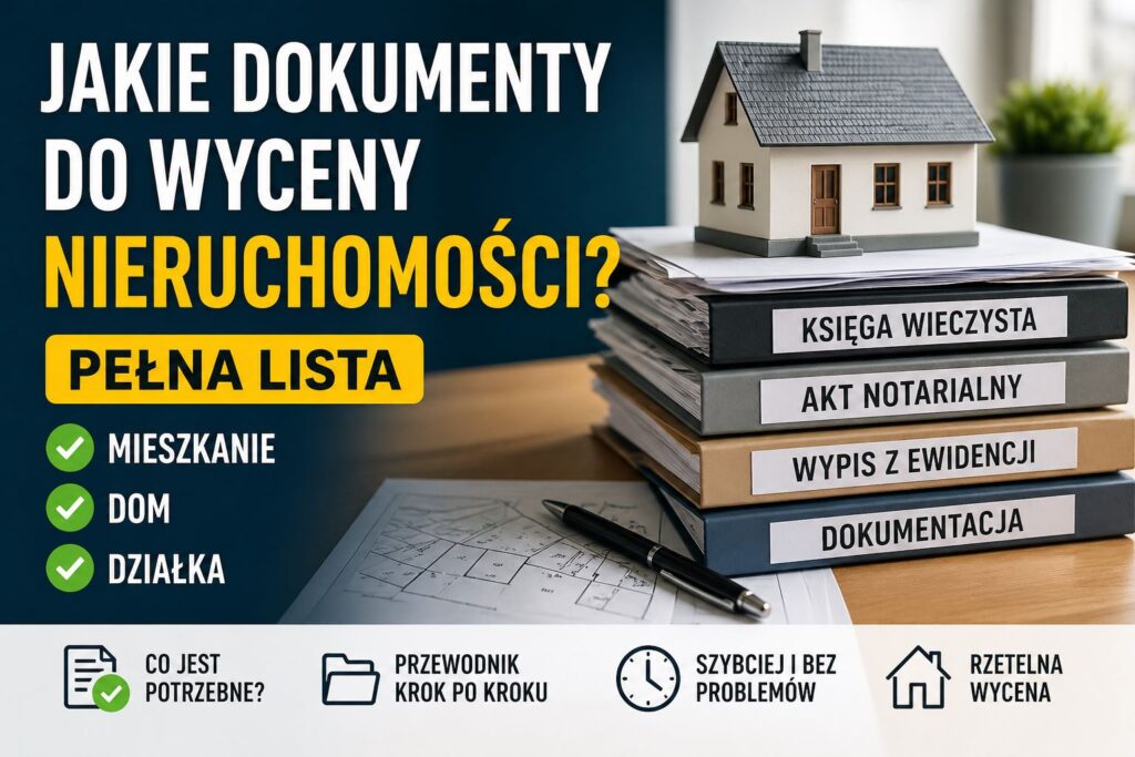 jakie dokumenty do wyceny nieruchomości operat szacunkowy lista dokumentów